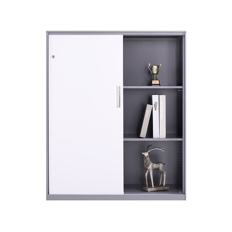 荣美盛 移门柜金属文件柜铁皮柜钢制档案柜/个 900*400*1090mm