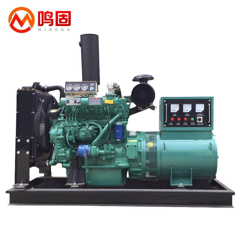 鸣固 柴油发电机组20-300KW千瓦大型应急备用电源有刷开架款 200KW（单位：台） 军绿色