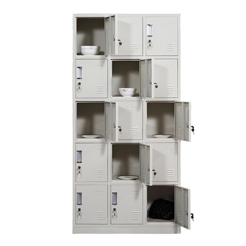 荣美盛 文件柜十五门更衣柜/个 灰色