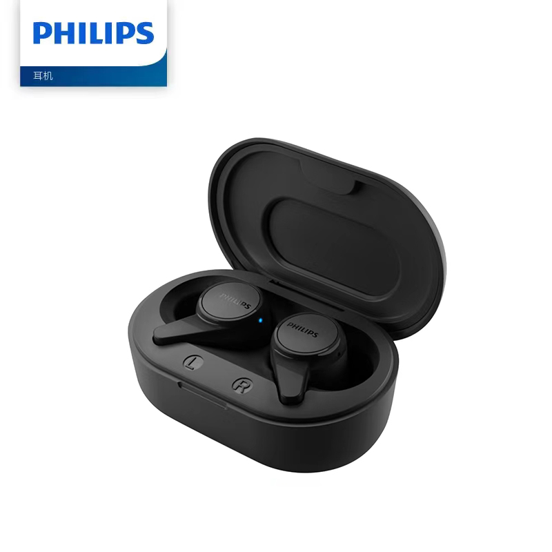 飞利浦（PHILIPS）真无线蓝牙耳机无线运动耳机游戏耳机回音降噪蓝牙5.2智能配对  单位：副 黑色