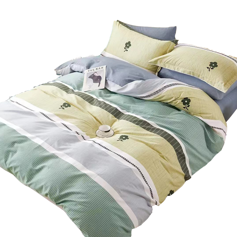 罗曼罗兰全棉四件套 新都时尚 200*230cm（单位：套） 灰绿色