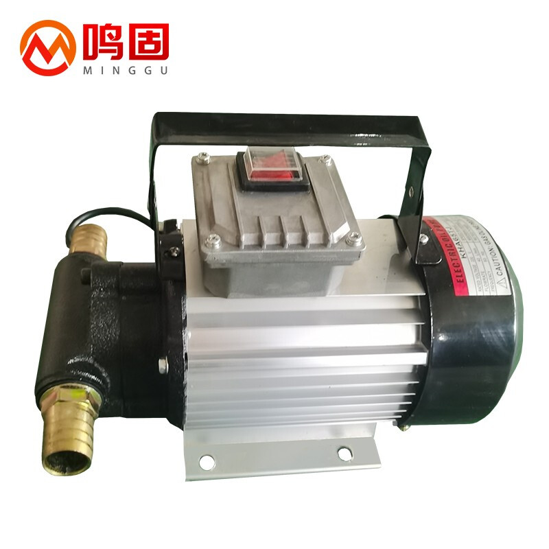 鸣固 电动抽油泵大流量220V自吸泵油泵加油机抽油器齿轮机油泵 40L（单位：台） 不锈钢色