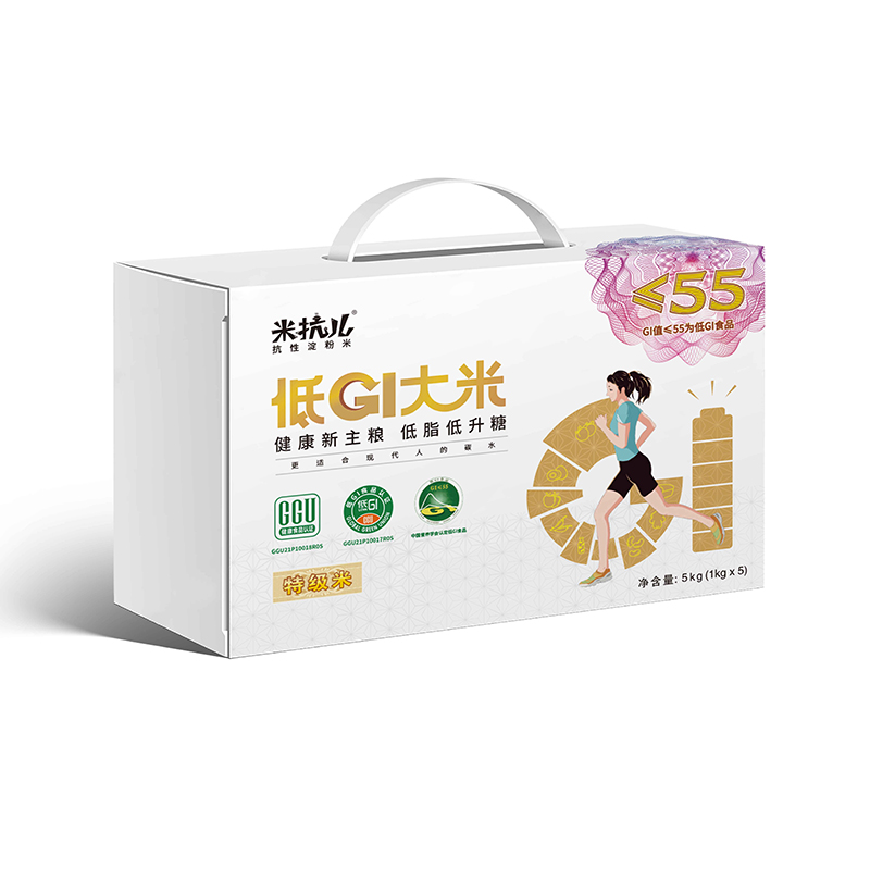 米抗儿低GI大米礼盒升级款  单位：盒 低GI大米5kg礼盒装