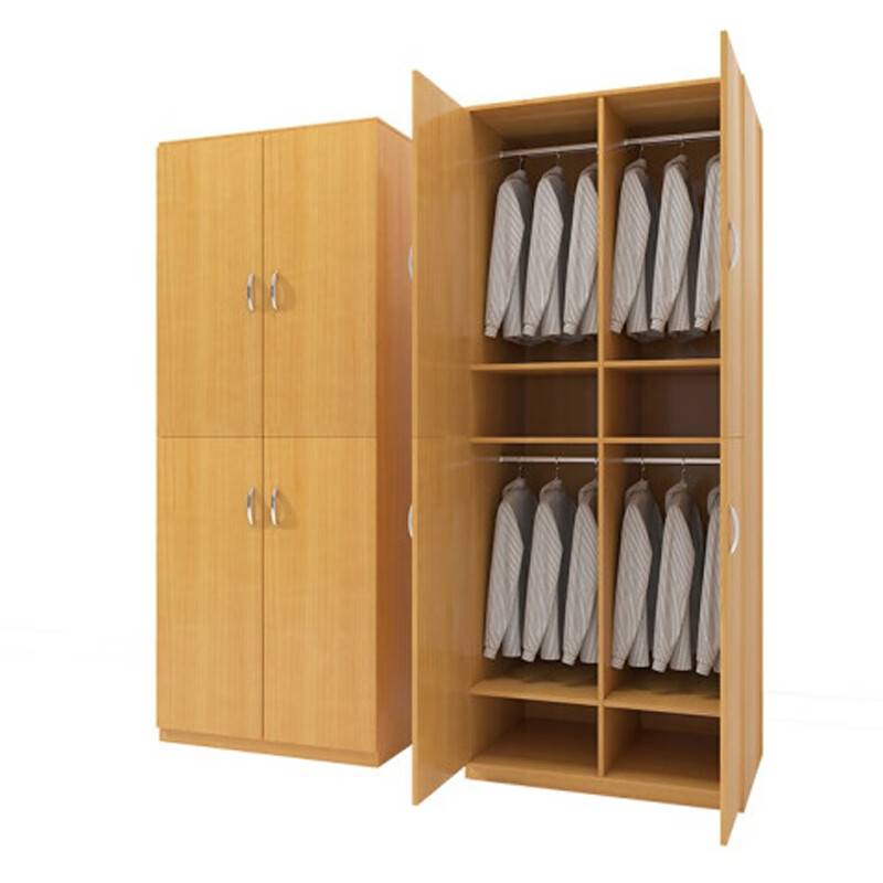 荣美盛 四门现代简约衣柜收纳柜/个 榉木色/800*550*2000mm