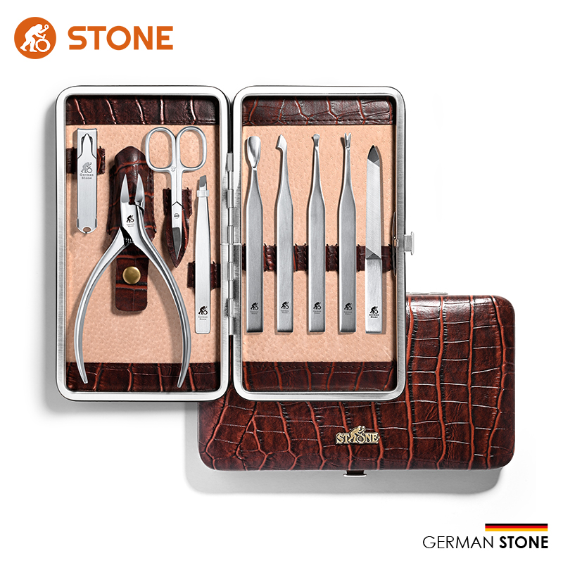 司顿 鳄鱼皮纹修容修甲9件套 STG2202-MA