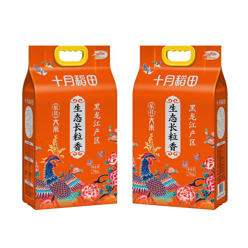 十月稻田 生态长粒香米5kg*2 （单位：袋）橙色