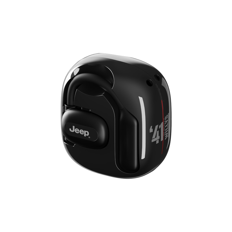 Jeep吉普骨传导蓝牙耳机 无线耳机不入耳式运动跑步长续航通话降噪耳机适用苹果华为小米  单位：副 黑色