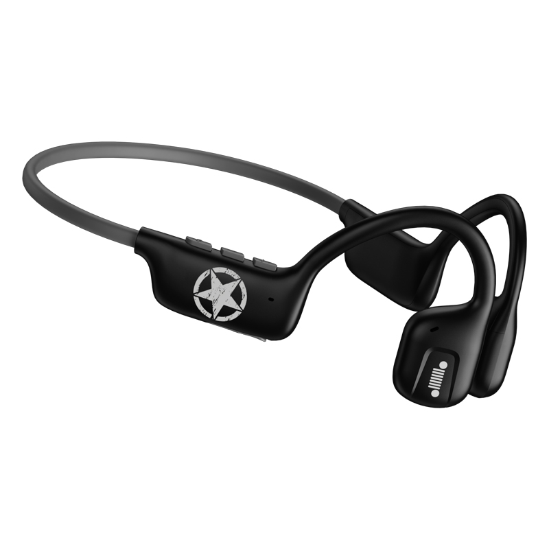 Jeep吉普无线蓝牙耳机 骨传导概念耳机挂耳式跑步游戏通话降噪不入耳高音质运动耳机  单位：副 黑色