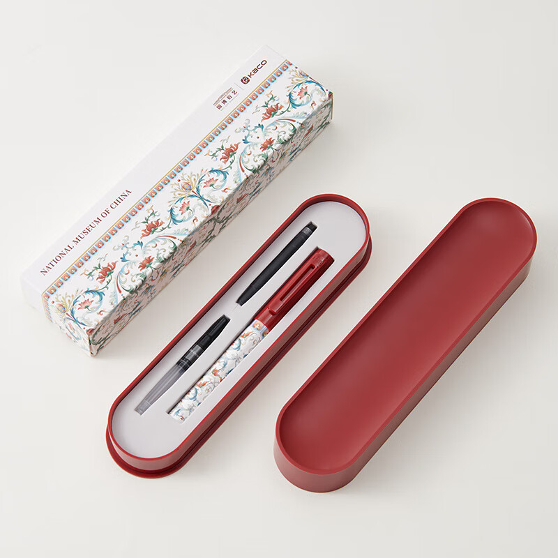 KACO SKY百锋塑料钢笔学生成人练字墨水笔  单支礼盒装（国博联名款）单位：个 珐琅彩