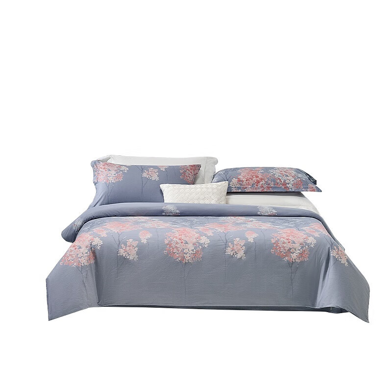 水星家纺 庆&middot;棠澜春晓 四件套200*230cm 四件套 云灰色（单位：套）