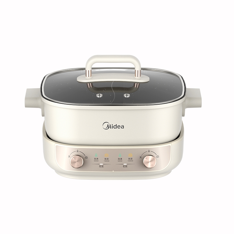 美的（Midea） HGS282813 5.5L 电火锅 白色（单位：个）