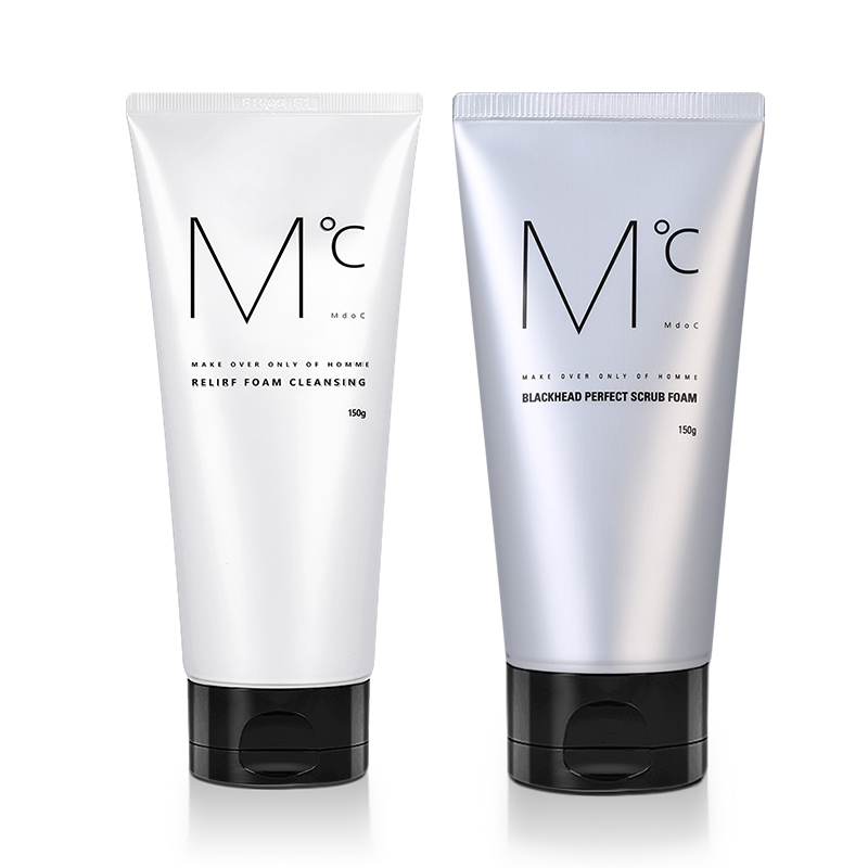 MdoC 蒙度士男士保湿洗面奶150g+去黑头磨砂洁面膏150g正装组合装  单位：套 白色