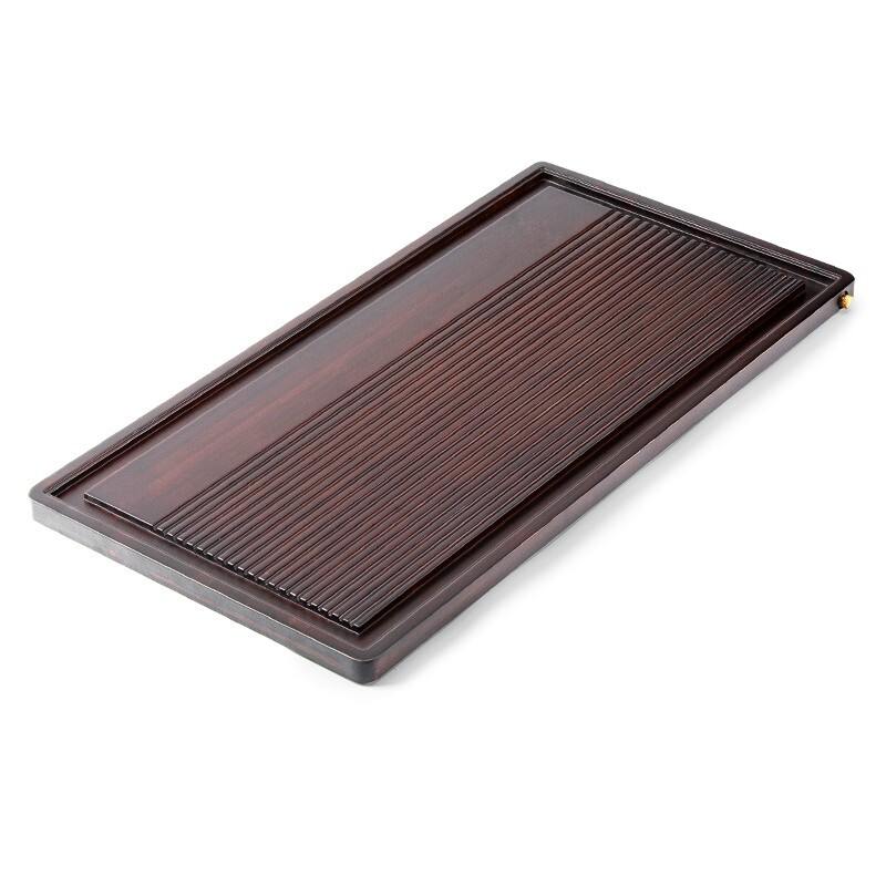 金镶玉 实木竹木茶盘托盘 家 胡桃色竹流水茶盘  单位：套 褐色