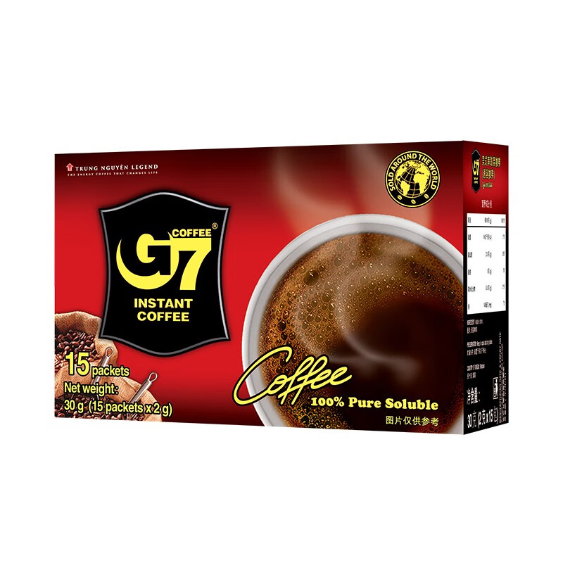 G7美式萃取黑咖啡（固体饮料）30g/盒（2g*15包） 黑色色