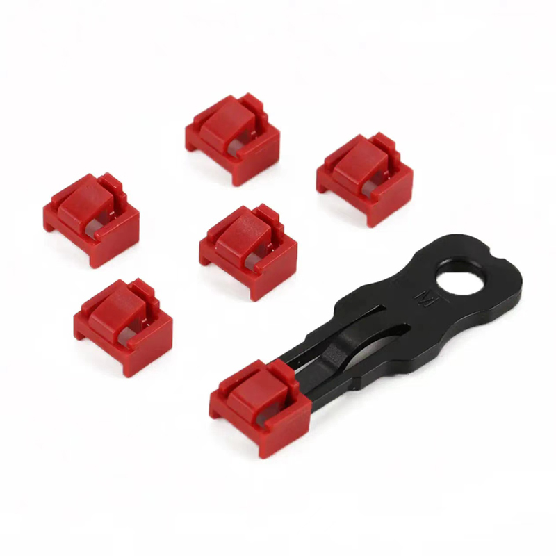 信霆 XT-RJ45AQS 网络端口锁网口安全锁RJ45锁 红色（50个/包）配三把钥匙 红色