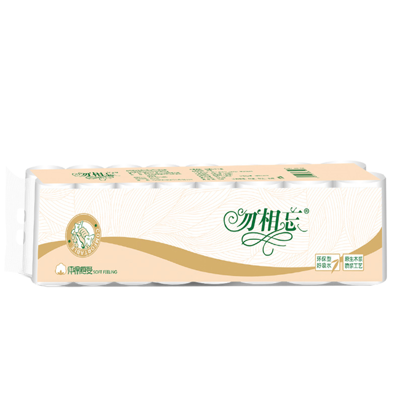 勿相忘白色木浆卷纸厕纸4层卫生纸650g16卷（单位：提） 650g白色纸