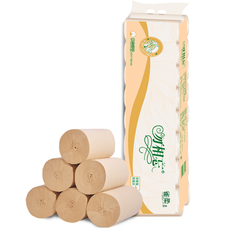 勿相忘本色木浆卷纸厕纸4层卫生纸650g16卷（单位：提） 650g本色纸