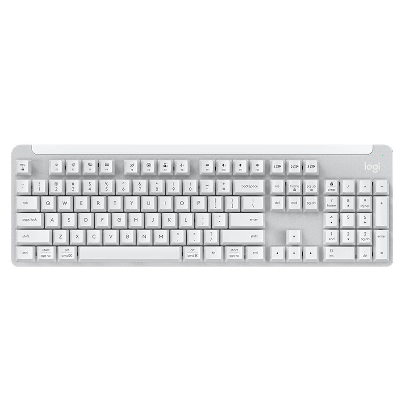 罗技（Logitech）K865无线机械键盘 蓝牙键盘办公游戏电竞键盘双模红轴 1只 珍珠白