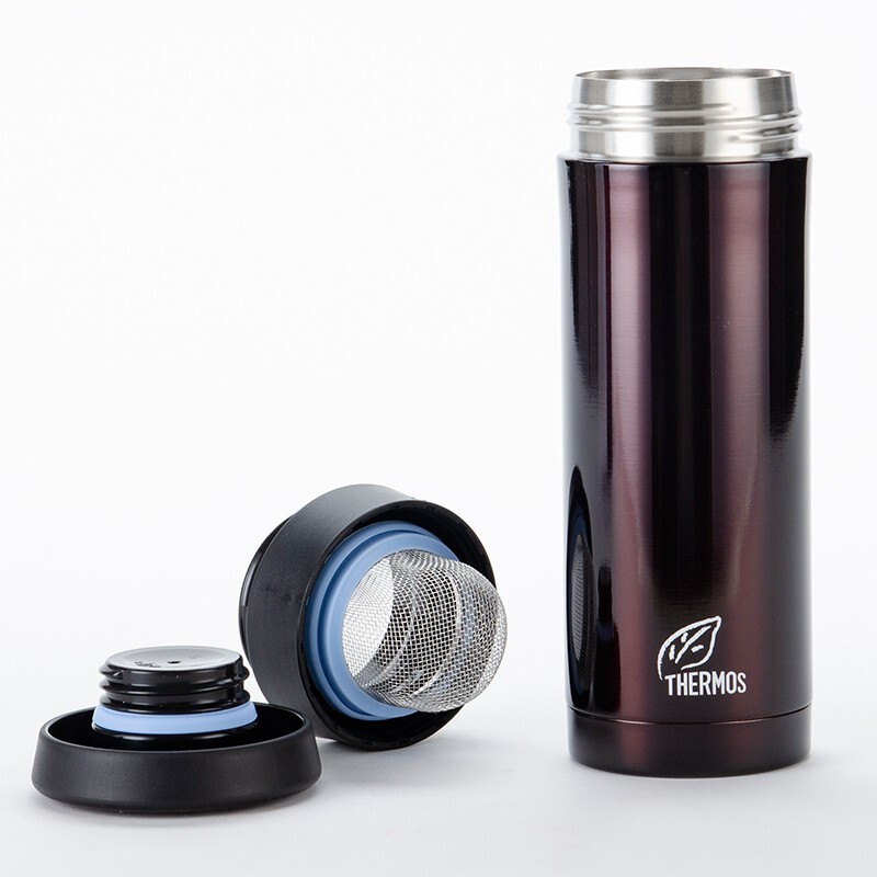 膳魔师（THERMOS） 保温杯不锈钢真空滤网车载便携办公泡茶水杯CMK-501  单位：个 咖啡色