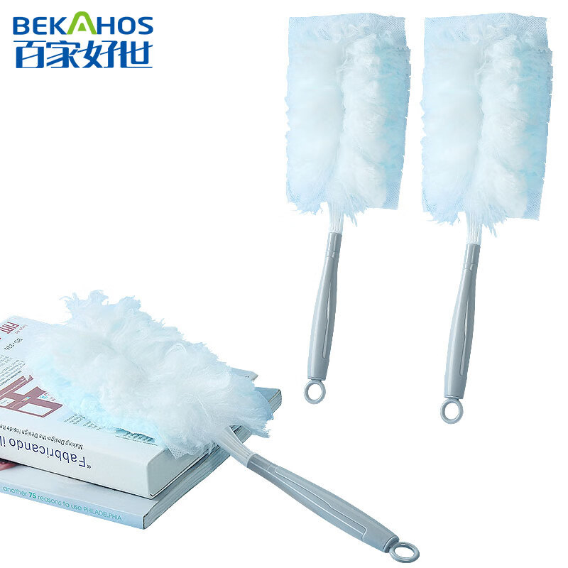 百家好世 静电除尘掸扫除吸尘灰尘清理神器扫灰家用 手柄+替换装10片