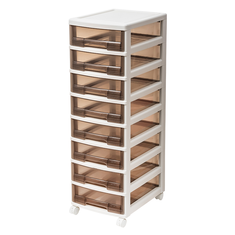 捷扣捷扣（JEKO＆JEKO）SWB-5612 透明咖移动浅8层柜(单位：套） 透明咖