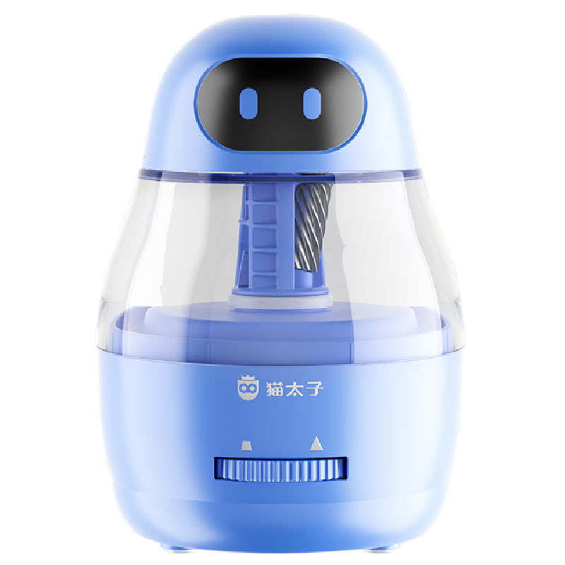 猫太子小学生全自动削笔器大口径电动卷笔转笔刀可削细杆大三角铅笔儿童开学文具生日礼物M3190   个 蓝色