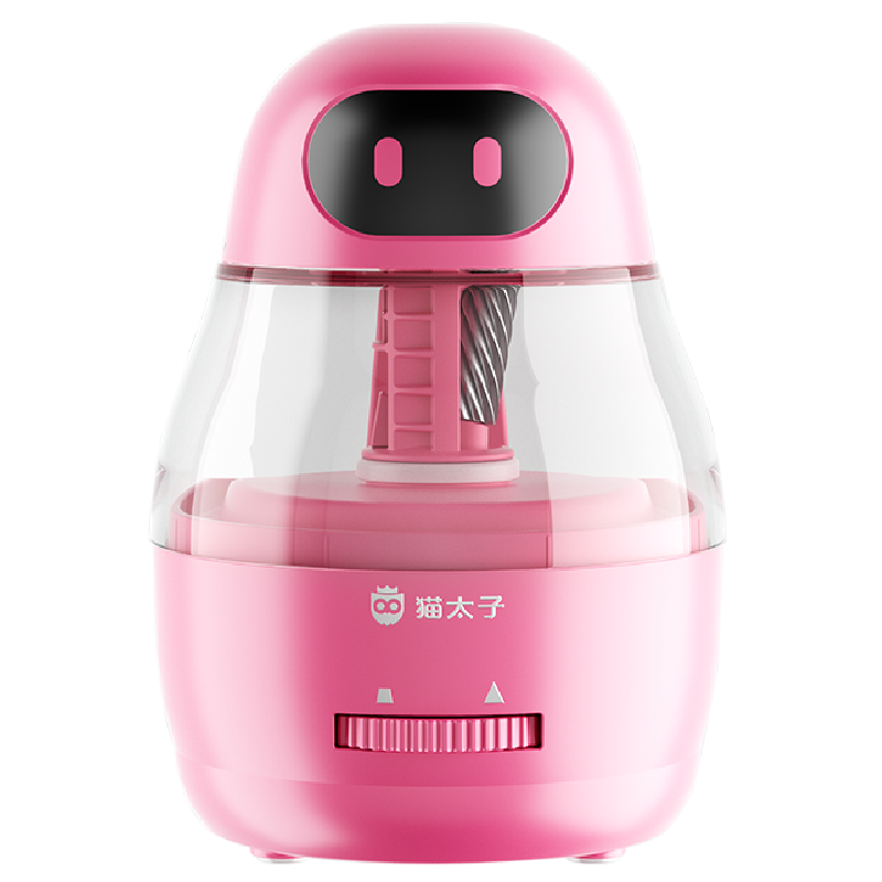 猫太子小学生全自动削笔器大口径电动卷笔转笔刀可削细杆大三角铅笔儿童开学文具生日礼物M3190   个 粉色