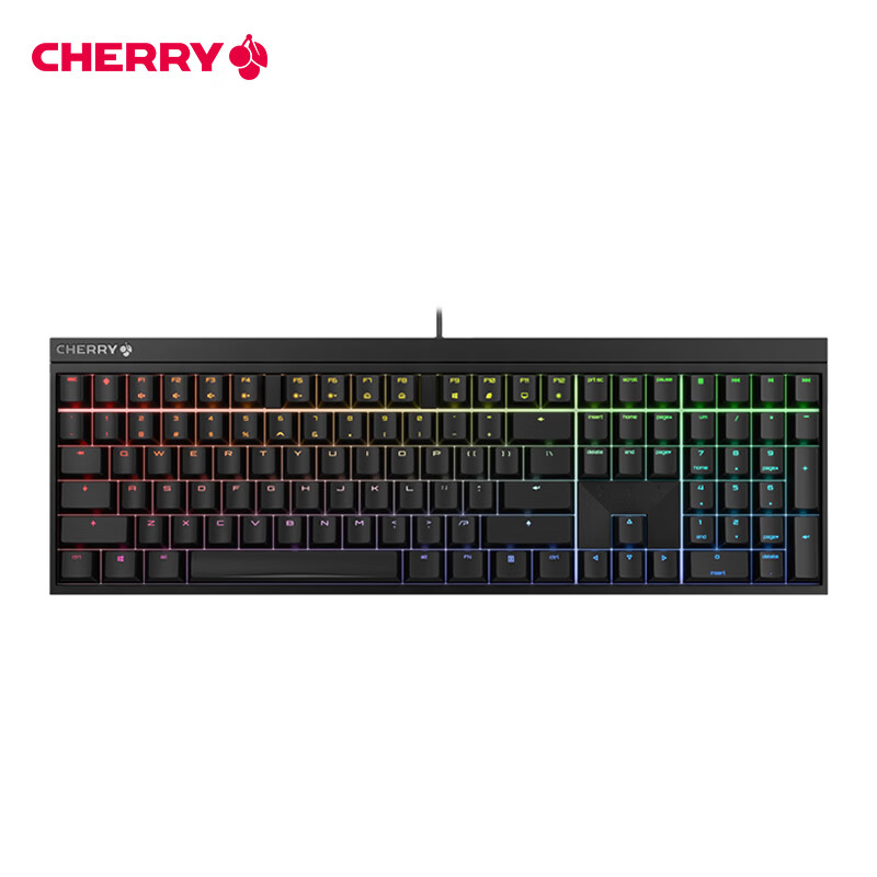 CHERRY樱桃 MX2.0S 机械键盘 游戏键盘 办公键盘 电脑键盘 RGB混光键盘 有线键盘 只 黑色茶轴