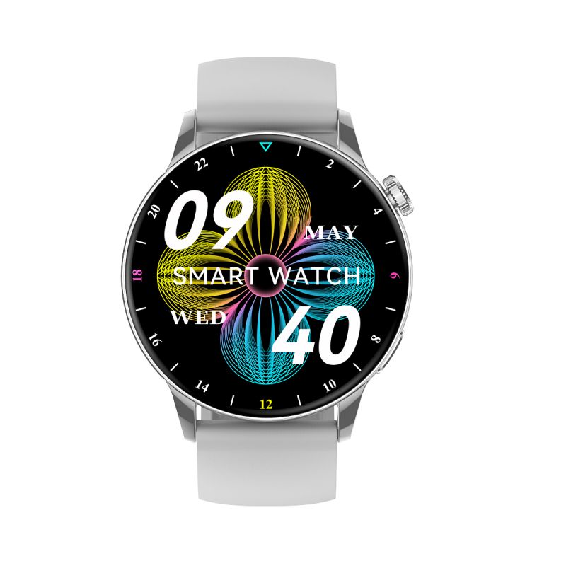 LEFIT勒菲特HD1 支付型智能蓝牙通话手表多功能运动心率血压音乐通用代计步健康防水  单位：个 银-银硅胶