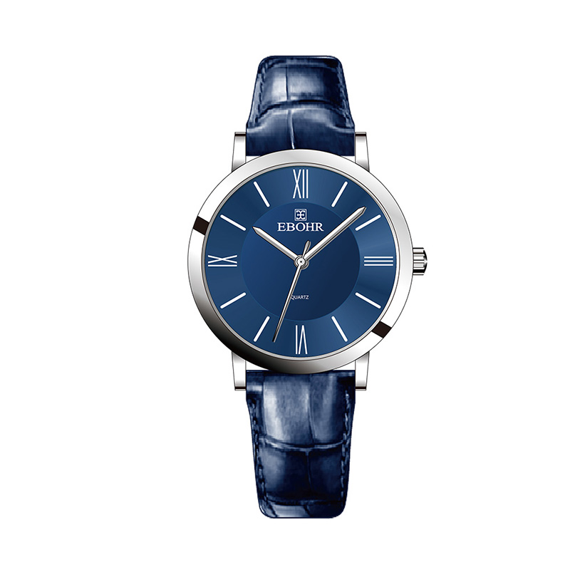 EBOHR依波表大师系列手表正品防水官方皮带情侣腕表男士腕表70420135  单位：个 宝石蓝