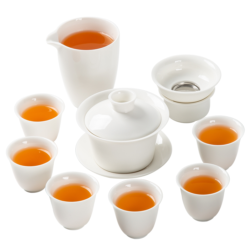 金镶玉 茶具套装 韵白套组 本白色