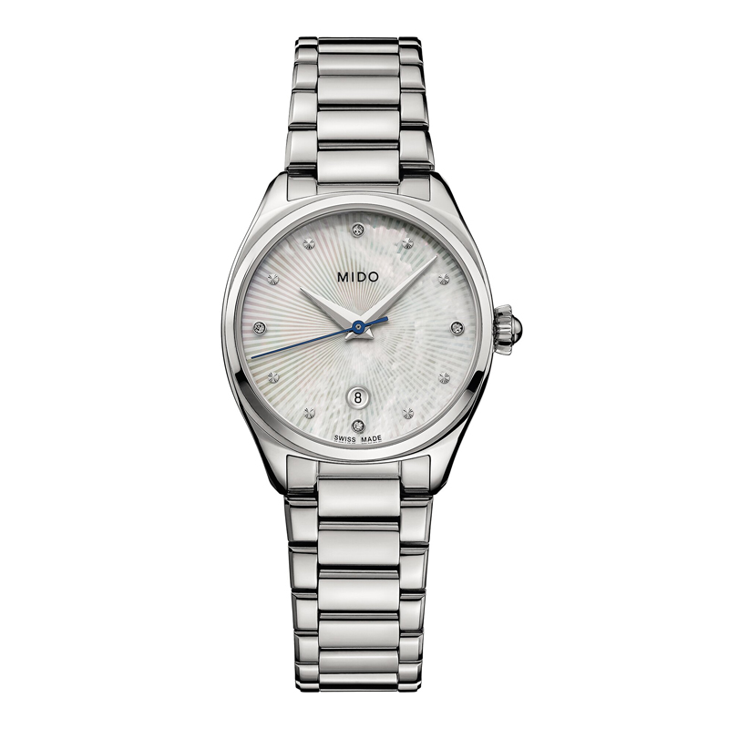 MIDO美度 布鲁纳系列雅致款石英女士腕表 M024.110.11.106.00  单位：块 银色