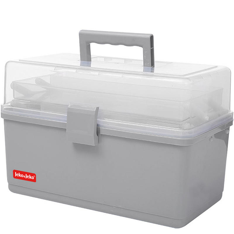 捷扣 SWB-5489多功能收纳箱【白色、灰色、蓝色】偏远地区不发货  单位：个 灰色