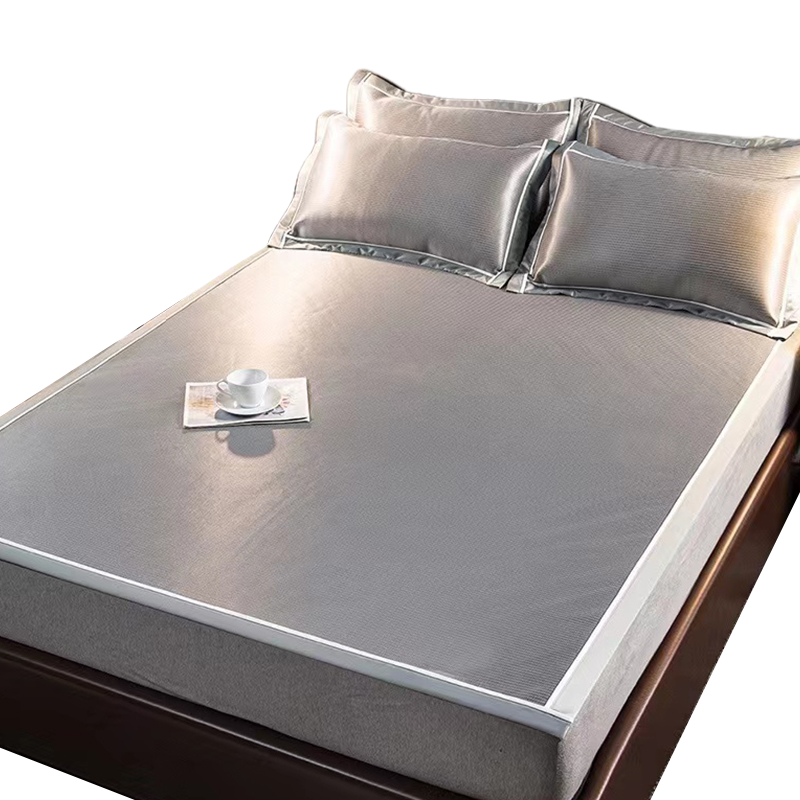 梦洁家纺 悦凉碳光软席三件套 180*200cm  单位：套 浅灰色 1.8米床