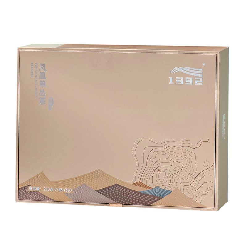 天池1392茶叶蜜兰香凤凰单枞茶高山乌龙茶新年送礼乌岽单丛礼盒装210g  单位：盒 香槟色