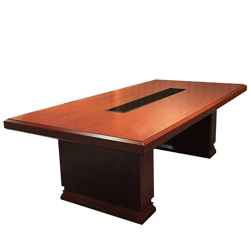 悦山 办公家具长桌简约现代办公桌子会议桌 胡桃木色 胡桃木色