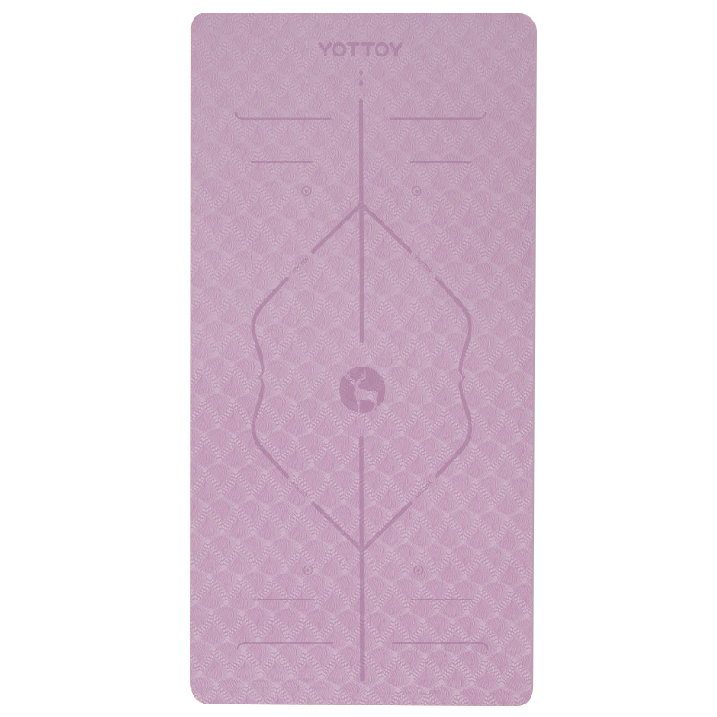 YOTTOY 瑜伽垫健身垫家用防滑减震静音加厚加宽隔音女生专用跳操垫子地垫  单位：件 紫色
