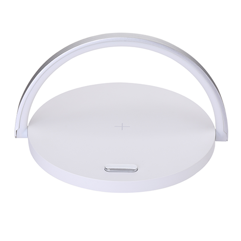 Leoskoo无线充电器小夜灯二合一多功能台灯适用苹果、华为通用快充手机无限充电座 单位：盒 白色