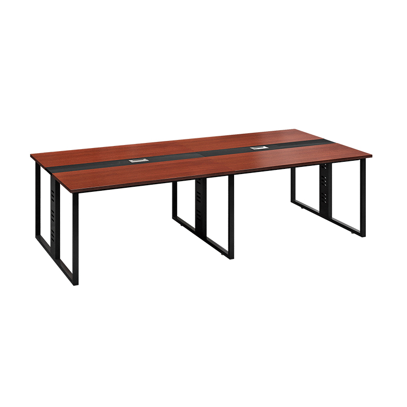 悦山 办公家具会议桌洽谈桌办公开会桌 胡桃色 3600*1400*750mm*1张