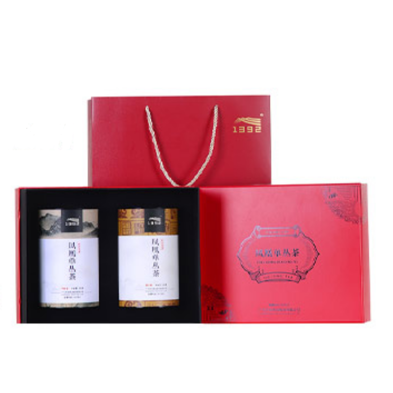 天池茶业1392凤凰单枞茶蜜兰香125克+鸭屎香125克 高山乌龙茶潮州单丛茶叶礼盒 250g 2罐 珍珠灰