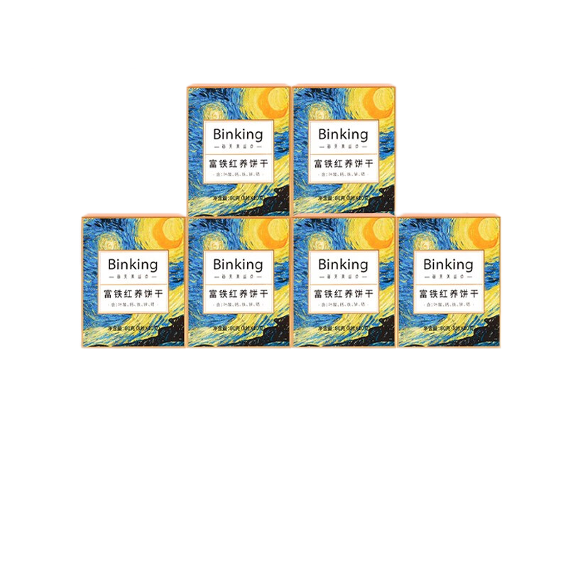 Binking 富铁红养饼干8枚/盒*6盒装（单位：盒） 混色