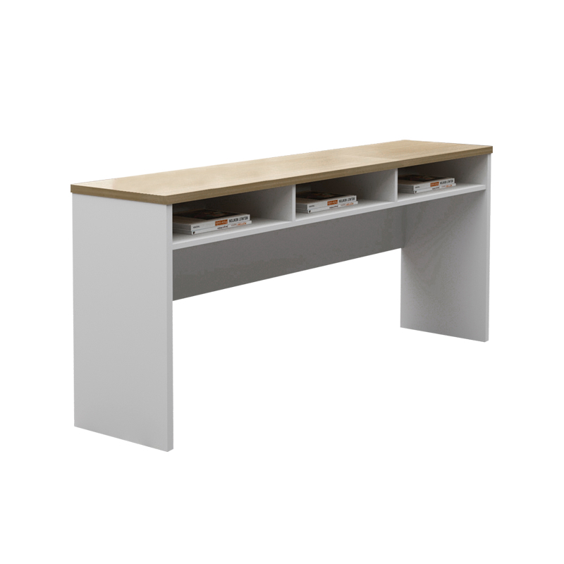 悦山 简约办公桌条桌培训桌 1800*400*750mm*1张 新水曲柳+暖白色