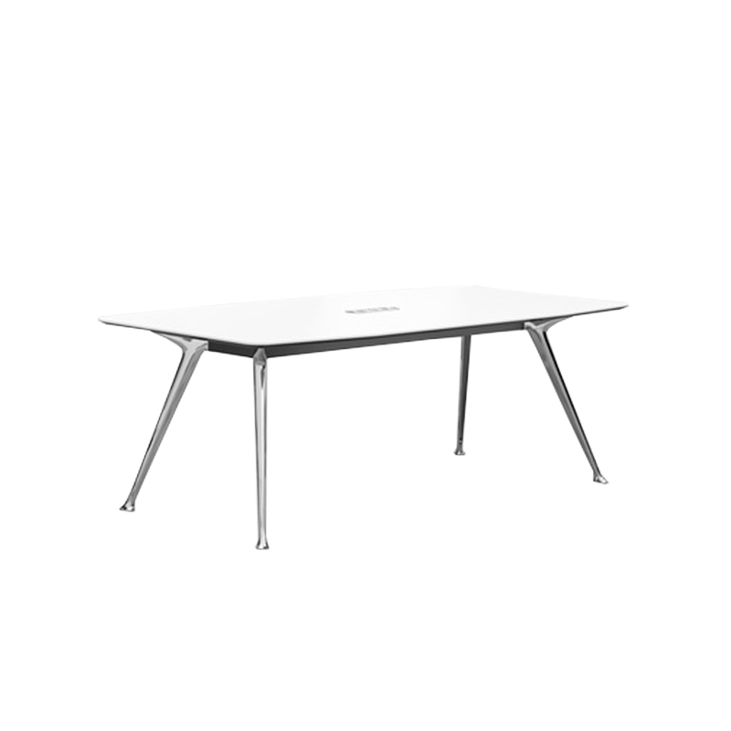 悦山 会议桌长桌简约现代会议室桌培训卓长条桌 白色 2400*1200*750*1张