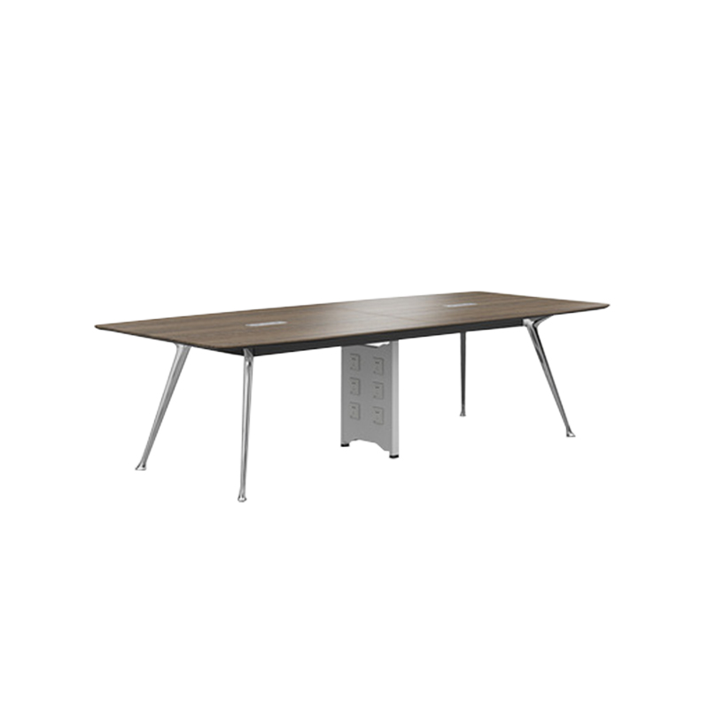 悦山 会议桌简约现代会议室桌培训卓长条桌 胡桃木色 3200*1200*750*1张