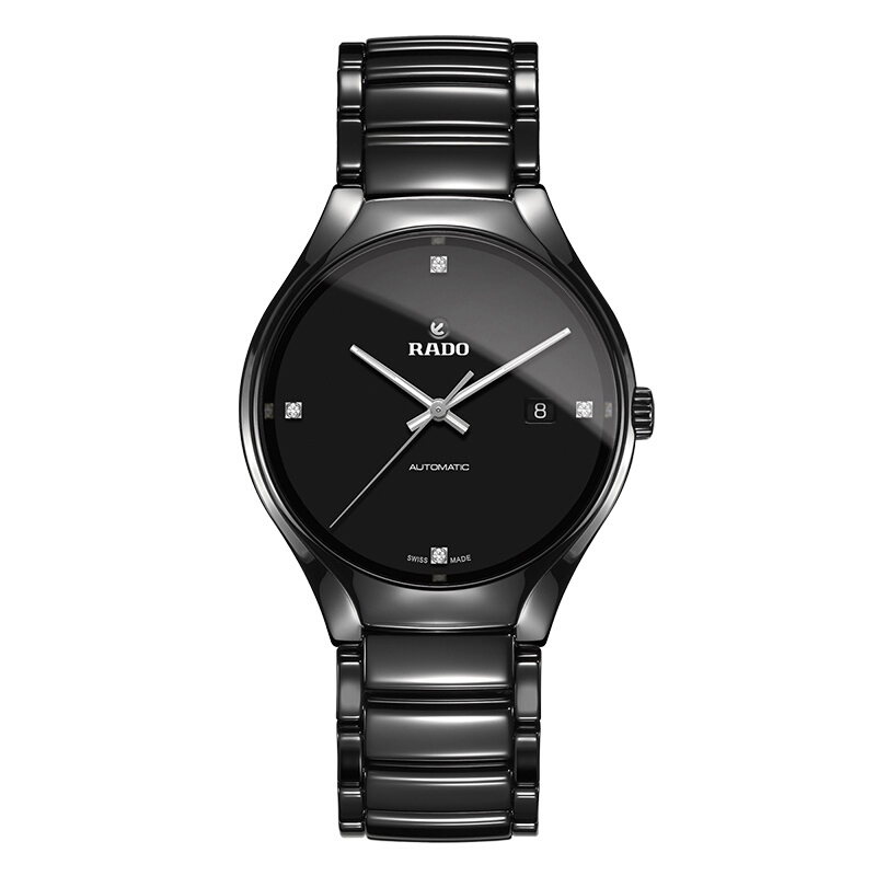 RADO雷达手表 真系列男士高科技陶瓷表带情侣机械钻表 R27056722  单位：块 黑色