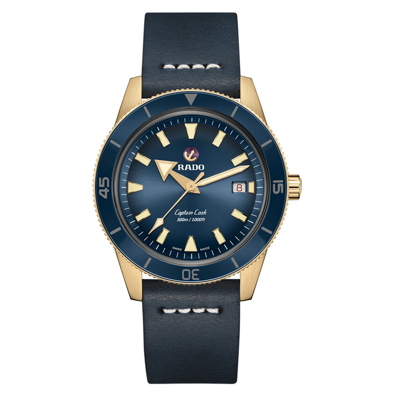 RADO雷达 传承系列库克船长自动机械手表青铜男士腕表(42mm) R32504205  单位：块 蓝色