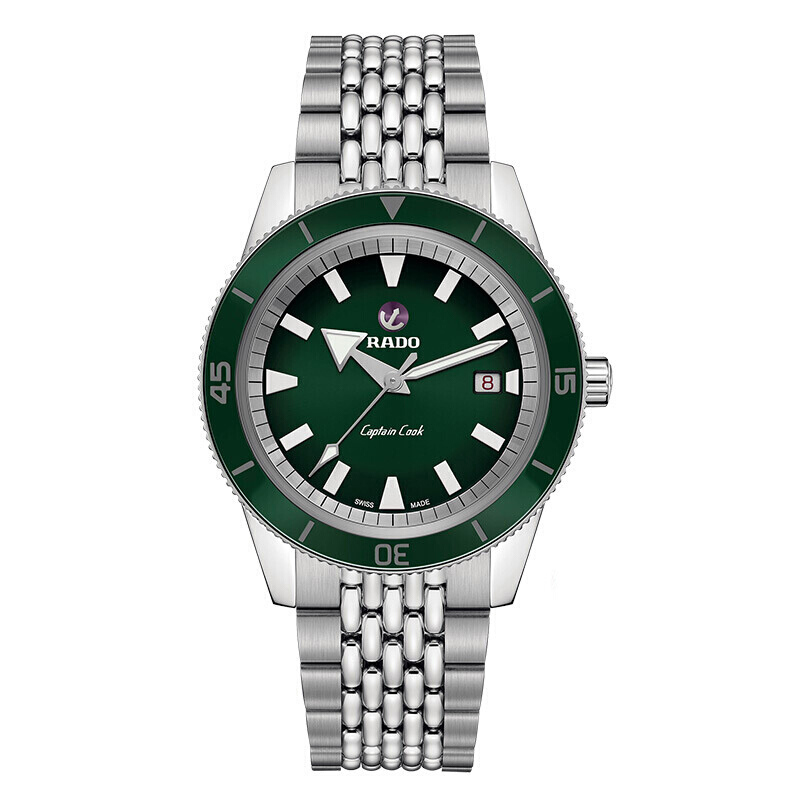 RADO雷达 传承系列库克船长42毫米全自动机械腕手表男腕表 R32505313  单位：块 绿色