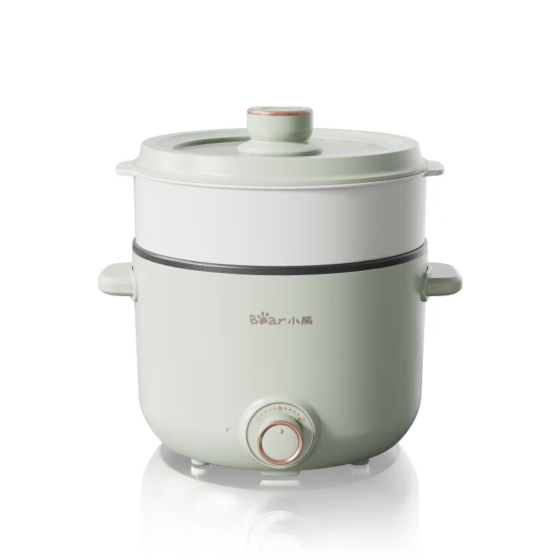 小熊（Bear）2.5L电煮锅多功能多用途电热锅 DRG-E25H2/台 浅绿色