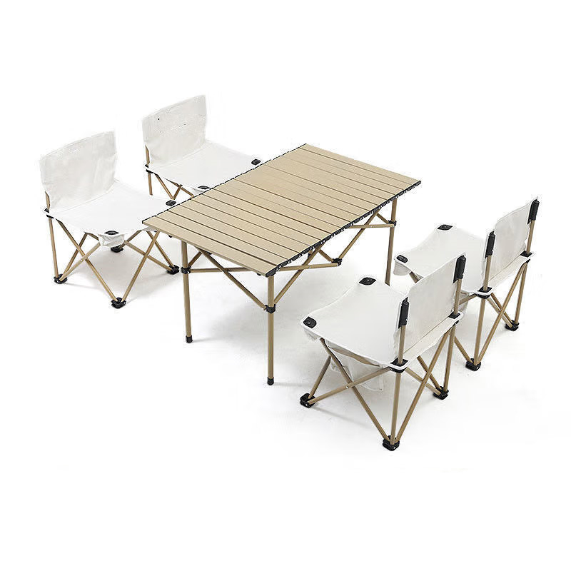 瑟石户外折叠套装（一桌四椅）单位：套 米色 商品色