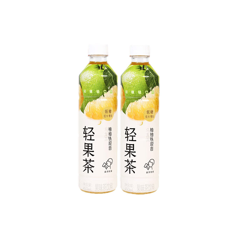喜茶轻果茶低糖低卡0脂果汁茶饮料柚柚铁观音450ml*15瓶整箱 柚柚铁观音